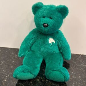 Large Erin the Emerald Green Irish Bear - TY Beanie Buddy, Ireland, Country Bear